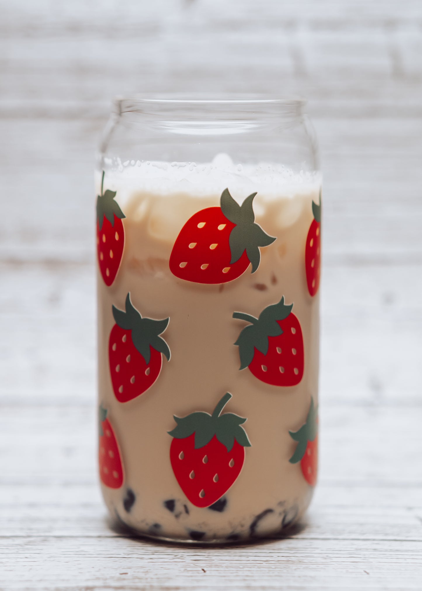 Strawberry Glass Can